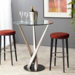 elite modern gus round bar stool - Luxury Furniture Mercato Interiors