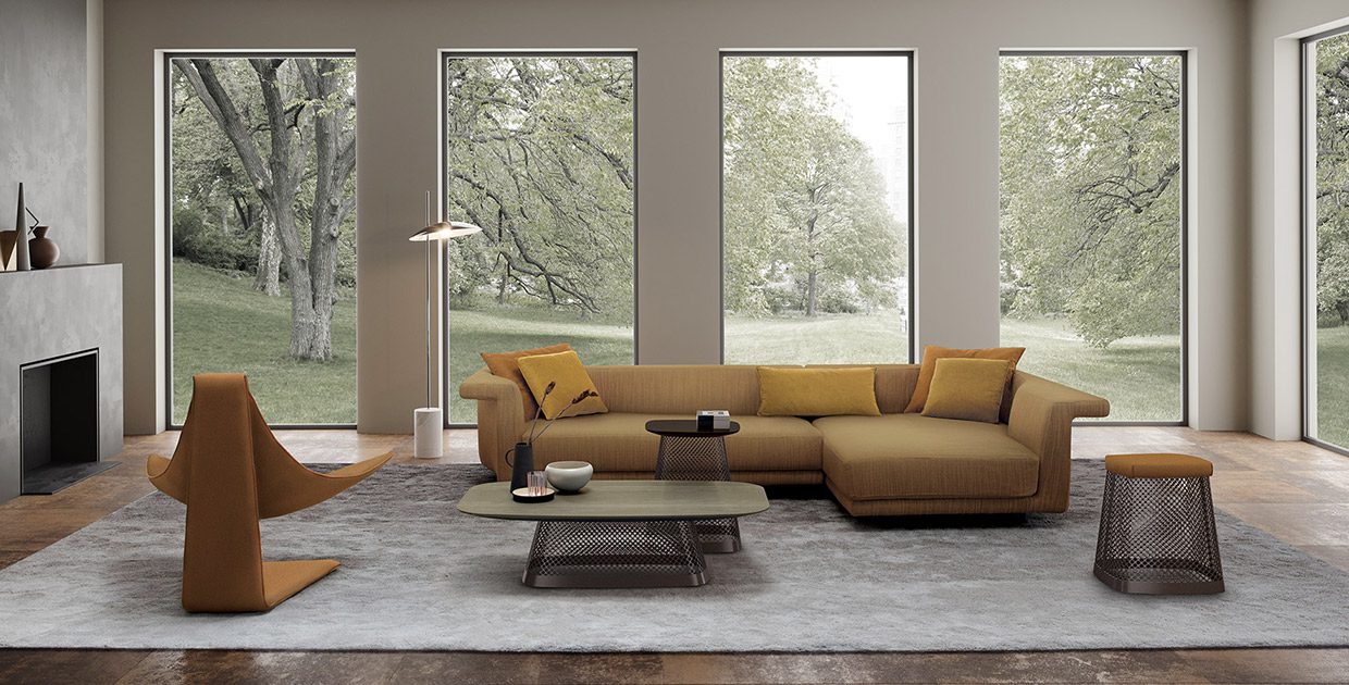 Il Loft antelope sofa and sectional - Luxury Furniture Mercato Interiors