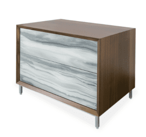 glassisimo carlo nighstand - Luxury Furniture Mercato Interiors
