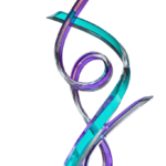 Double Loop Acrylic Sculpture - Luxury Furniture Mercato Interiors