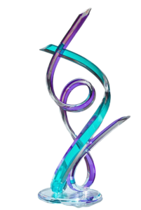 Double Loop Acrylic Sculpture - Luxury Furniture Mercato Interiors