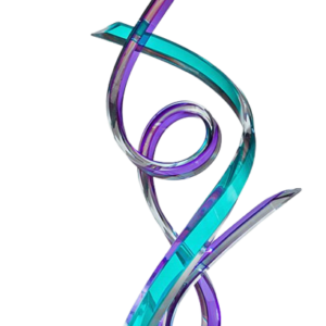 Double Loop Acrylic Sculpture - Luxury Furniture Mercato Interiors