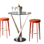 Gus Round Bar Stool - Luxury Furniture Mercato Interiors