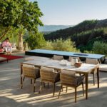 talenti cruise teak outdoor dining table - Luxury Furniture Mercato Interiors