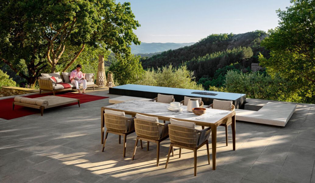 talenti cruise teak outdoor dining table - Luxury Furniture Mercato Interiors