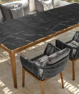 talenti cruise teak outdoor dining table - Luxury Furniture Mercato Interiors