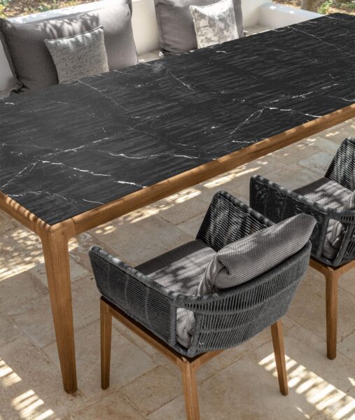 talenti cruise teak outdoor dining table - Luxury Furniture Mercato Interiors