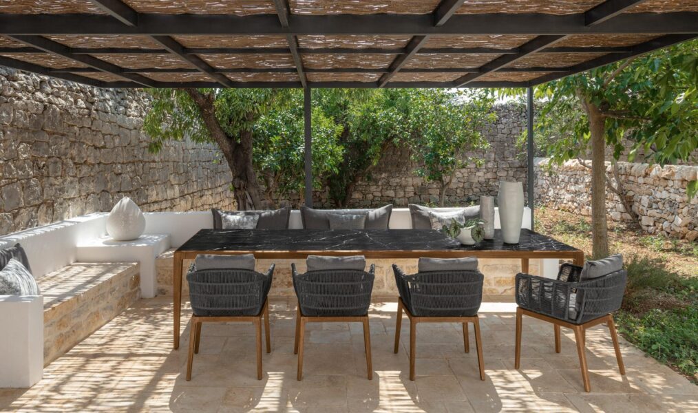talenti cruise teak outdoor dining table - Luxury Furniture Mercato Interiors