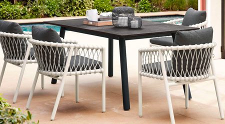 brown jordan square flight bistro outdoor table - Luxury Furniture Mercato Interiors