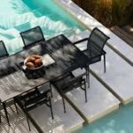 brown jordan square flight bistro outdoor table - Luxury Furniture Mercato Interiors