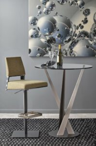 elite modern crystal pub table - Luxury Furniture Mercato Interiors