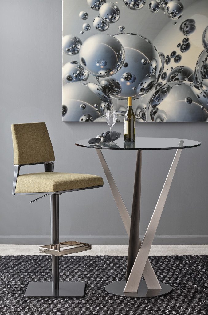 elite modern crystal pub table - Luxury Furniture Mercato Interiors