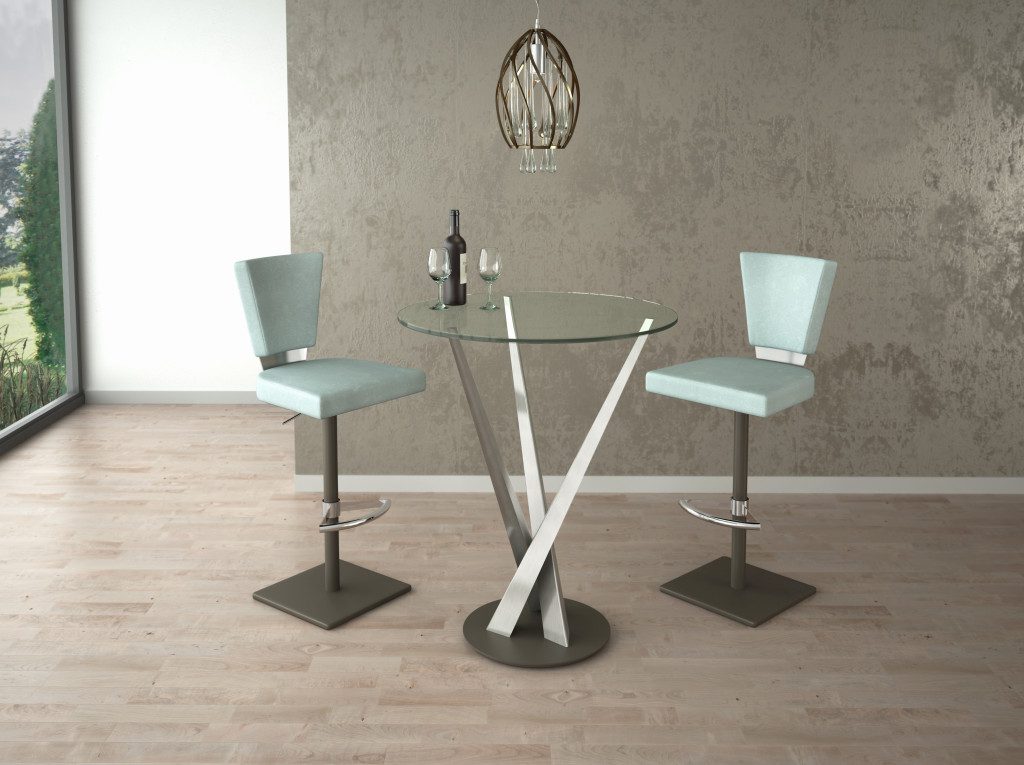 elite modern crystal pub table - Luxury Furniture Mercato Interiors