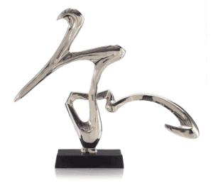 Liquid Silver in Motion Sculpture - Luxury Furniture Mercato Interiors