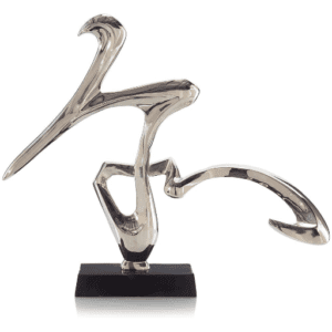 Liquid Silver in Motion Sculpture - Luxury Furniture Mercato Interiors
