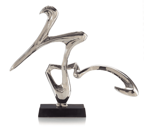 Liquid Silver in Motion Sculpture - Luxury Furniture Mercato Interiors