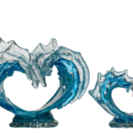 Water Dance Glass Sculpture - Luxury Furniture Mercato Interiors