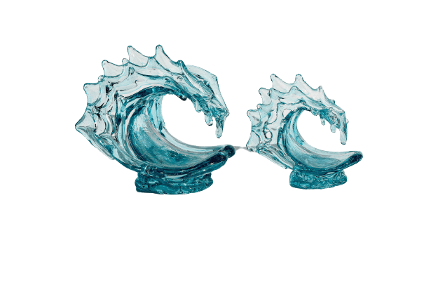 Clearwater Glass Sculpture - Luxury Furniture Mercato Interiors