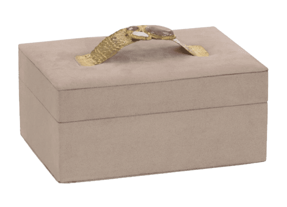 BLUSH SUEDE JEWELRY BOX - Luxury Furniture Mercato Interiors