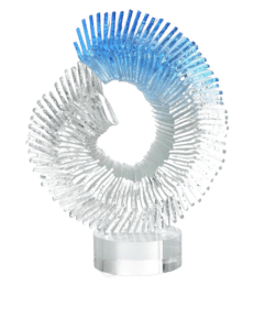 Crashing Waves Glass Sculpture - Luxury Furniture Mercato Interiors