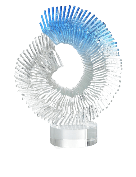 Crashing Waves Glass Sculpture - Luxury Furniture Mercato Interiors
