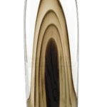 Rippled Brown Handblown Glass Sculpture - Luxury Furniture Mercato Interiors