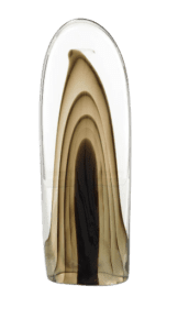 Rippled Brown Handblown Glass Sculpture - Luxury Furniture Mercato Interiors