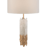 Gold Leaf Selenite Table Lamp - Luxury Furniture Mercato Interiors