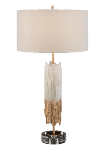 Gold Leaf Selenite Table Lamp - Luxury Furniture Mercato Interiors