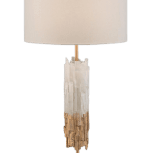 Gold Leaf Selenite Table Lamp - Luxury Furniture Mercato Interiors
