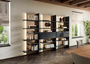 Lago Pentagram Bookcase - Luxury Furniture Mercato Interiors