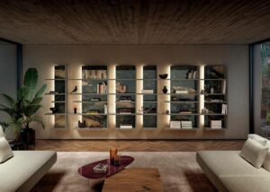 Lago Pentagram Bookcase - Luxury Furniture Mercato Interiors
