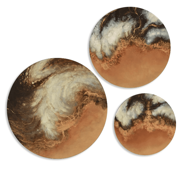 A SET OF THREE JOVIAN TEMPEST - Luxury Furniture Mercato Interiors