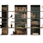 Lago Pentagram Bookcase - Luxury Furniture Mercato Interiors