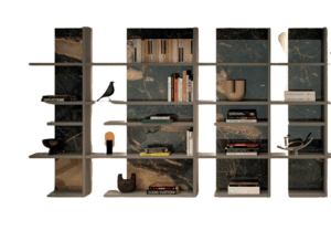 Lago Pentagram Bookcase - Luxury Furniture Mercato Interiors