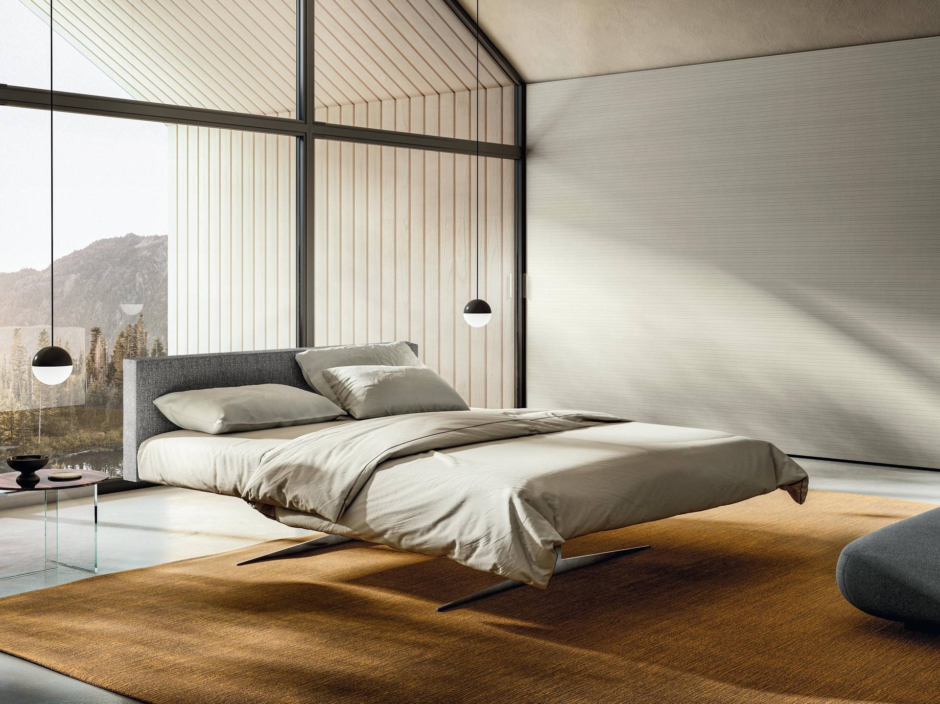 Lago Steel Bed - Luxury Furniture Mercato Interiors