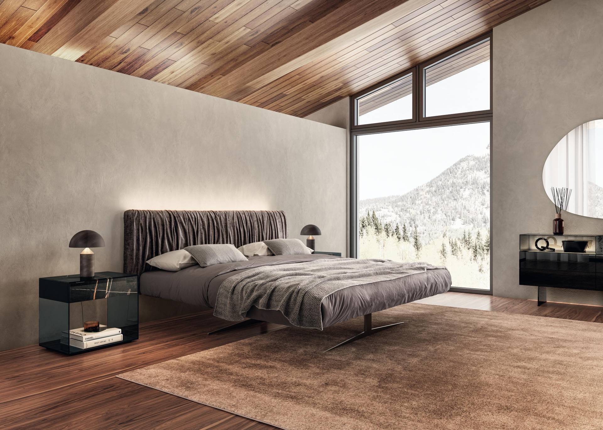 Lago Steel Bed - Luxury Furniture Mercato Interiors