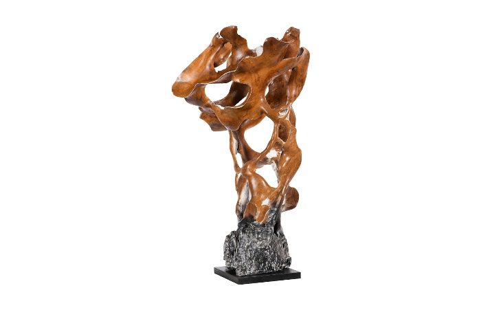 Phillips Collection Carved Wood Sculpture - Luxury Furniture Mercato Interiors