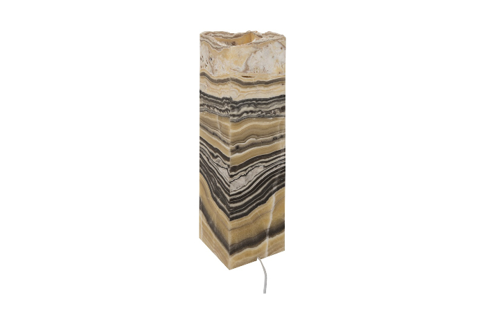 Phillips Collection Onyx Lamp Square Zebra - Luxury Furniture Mercato Interiors